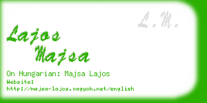 lajos majsa business card